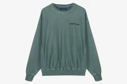Awake Pigment Dyed Embroidered Crewneck Sweatshirt