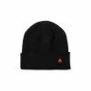 Accessories & Luggage Hanon Embroidered Flame Beanie "Black"