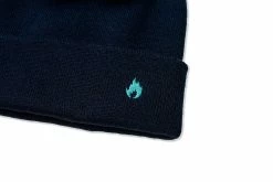 Accessories & Luggage Hanon Embroidered Flame Beanie "Navy"