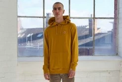 Best Pirce ✔️ Hanon Flame Badge Hooded Sweatshirt "Dark Mustard" 🔔 12 Hanon Flame Badge Hooded Sweatshirt