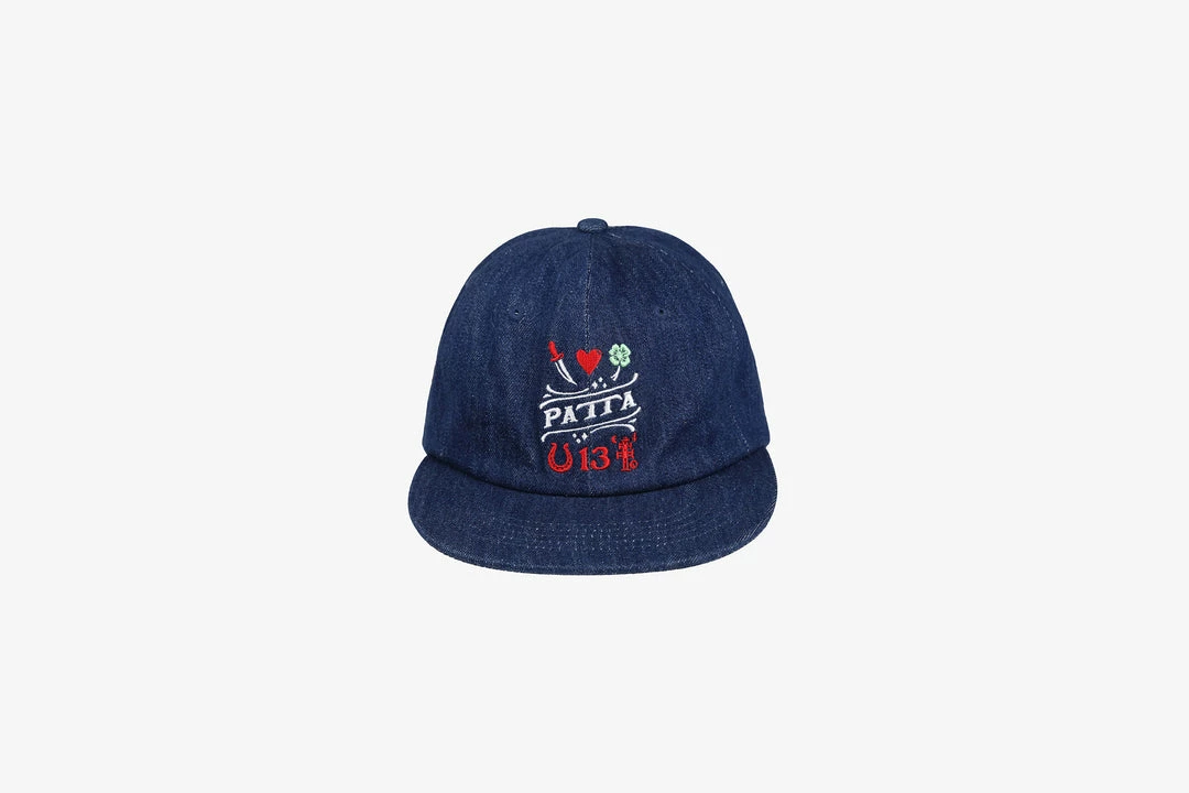 Wholesale 👍 Patta Lucky Charm Denim Sports Cap 🛒 4 Patta Lucky Charm Denim Sports Cap